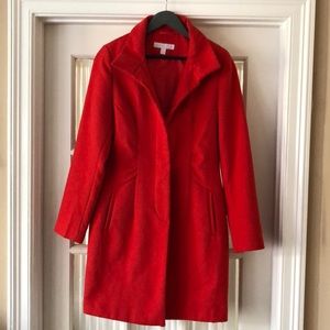 New York & Company Fire Red Dress Coat